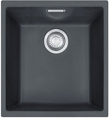 FRANKE SID 110-34 125.0331.031 Tectonite Sirius 031-Fregadero empotrable, Color Negro, Cromo, 44.0 x 36.5 x 20.0 cm