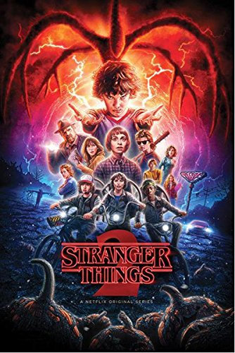 Stranger Things Poster Season 2 Collage (61cm x 91,5cm) + 2 St. transparente Posterleisten mit Aufhängung