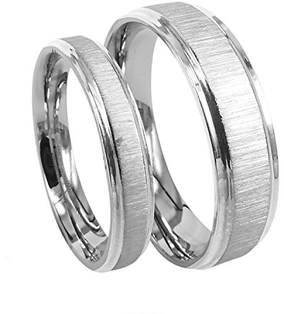 Everstone Titan Ringe Eheringe Titan Silberne Ringes Verlobungsringe Größe: 47-76