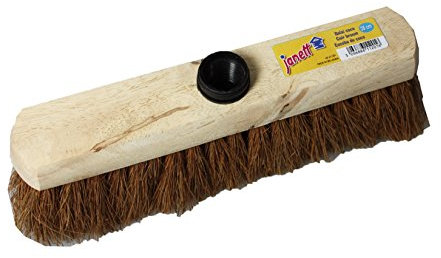 BALAI COCO 28 CM MONTURE BOIS DOUILLE A VIS SORTIE FIBRES 75 MM