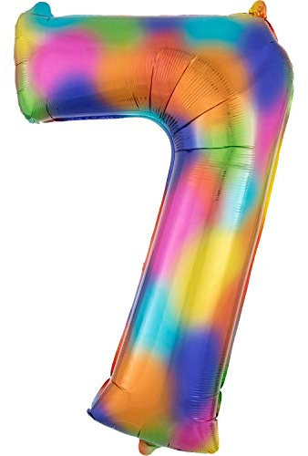 Amscan 3853701 S/Shape: 7 Rainbow Splash