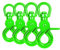 Ganzoo Scherenkarabiner-Haken mit Drehgelenk L: 60 mm, Schnappkarabiner für Hunde-Leine, 4 Stück, Wirbelkarabiner, Triggerhead für Paracord 550 Hundehalsband, legierter Stahl, Drehkopf, Farbe: Grün