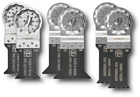 FEIN 35222952300 - Starlock E-Cut Wood/Metal Multi-Tool Blade Set - 6 Piece