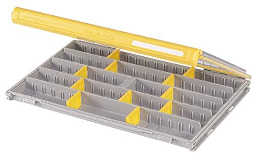 PLANO Unisex-Erwachsene Edge Professional 3700 Dünne Geräteaufbewahrung Aufbewahrung von Angelzubehör, Transparent/Gelb, Th
