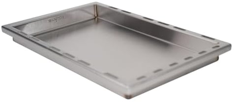 SANTOS einsetzbare Grillpfanne/Einsatzpfanne - Edelstahl Plancha - 28x45,1x4cm - für Napoelon Rouge/Rouge Pro S - Paella, Bratkartoffeln, Reibekuchen, Pommes