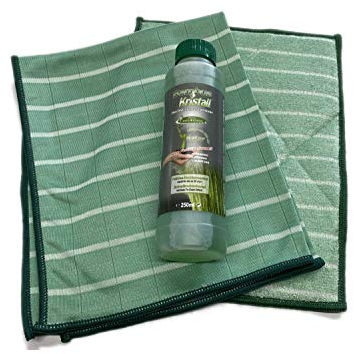 Bambus-Kristall 6er Hygiene-Set PREMIUM XL - 3 Poliertuch & 2 Wischtuch + Reiniger 1000ml