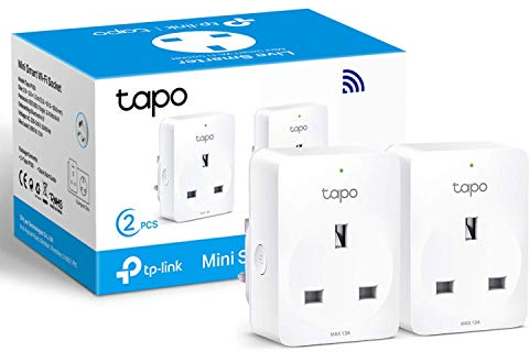 Tapo P100 (2-Pack) Smart Plug, Wi-Fi Plug, App Remote Control, Alexa Plug, Voice Control with Alexa & Google, Away Mode, Scheduling & Timer, Device Sharing, Easy Set Up, Multiple Safety Guarantees