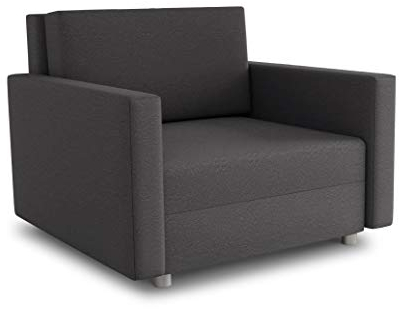 Schlafsofa Pura Midi mit Bettkasten - Polstersofa mit Schlaffunktion, Sofa, Sofagarnitur, Bettsofa, Wohnlandschaft, Couch (Dunkelgrau (Suedine 36))
