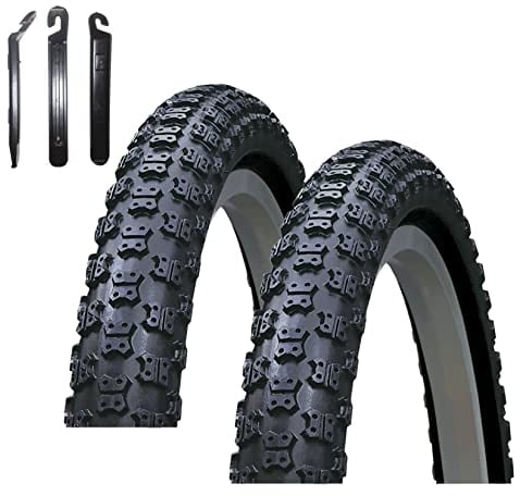 2 x Roverstone 20 Fahrradreifen Fahrradmantel Schwarz 54-406 (20 x 2,125) inkl. 3 Reifenheber