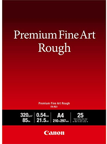 Canon FA-SM1 Premium Fine Art Rough Fotopapier - DIN A4, 25 Blatt (320 g/qm) für Tintenstrahldrucker