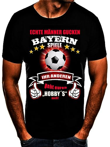 Bayern Fussball Stadt T-Shirt (4XL) Schwarz
