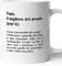 AL PRODUCTION Tazza Mug in Ceramica Papà il migliore del mondo - Amore - Sentimenti