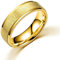 Gualiy Verlobungsring Gold, Eheringe aus Chirurgenstahl 316L mit 6MM Gold Matt Oberfläche Ring für Herren und Damen Gold, Größe 62 (19.7)