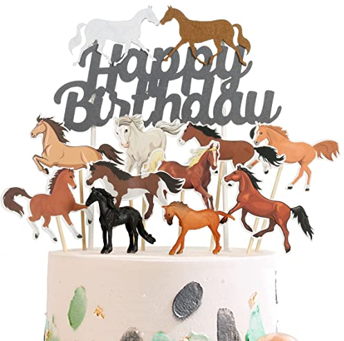 Pferde Geburtstagsdeko Pferde Tortendeko Pferde Kuchendeckel Pferde Sport Kuchen Deko Geburtstag Cupcake Topper Pferd Tiere Muffin Deko Kindergeburtstag Deko Hochzeit Baby Shower