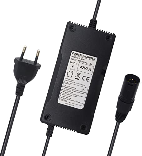 xiixtoo Netzteil Ladegerät Ladekabel für Pedelec Ladegerät (42V) 36V Akkus 5-Pole-XLR 5A 210W