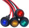 Taiss 4 pezzi interruttore a bilanciere rotondo impermeabile SPST ON OFF pulsante interruttore 12V 20A 3 Pin 2 Posizioni 4 colori LED illuminato con filo,per camion auto barca KCD1-8-101NW-4C-X