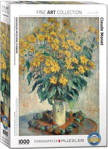 empireposter Claude Monet - Jerusalem Artischocken Blumen - 1000 Teile Puzzle im Format 68x48 cm + Puzzle Zubehör
