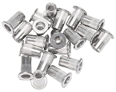 Dübel für Gewindeeinsätze aus Aluminium mit flachem Kopf 20 Stück