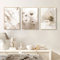 Sarah Duke 3er Poster Set Beige Wandbilder Moderne Wandbilder Boho Pampasgras Poster Vintage Leinwandbilder Wandposter Wohnzimmer Bilder Ohne Rahmen (50x70 cm)