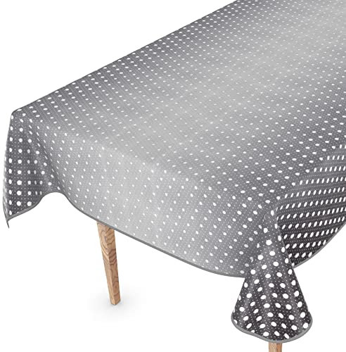 Wachstuchtischdecke Wachstischdecke Tischdecke abwaschbar Gartentischdecke Wachstuch Eckig rund oval 200 x 140cm mit Saum Schwarz Weiß