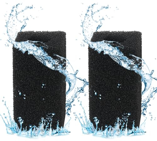 Tararium 2 filtri in spugna per acquari in schiuma biologica per filtro interno sommergibile JP-022F/024F, adatto per acquari d'acqua dolce o salata, 5,5 x 5 x 10,4 cm