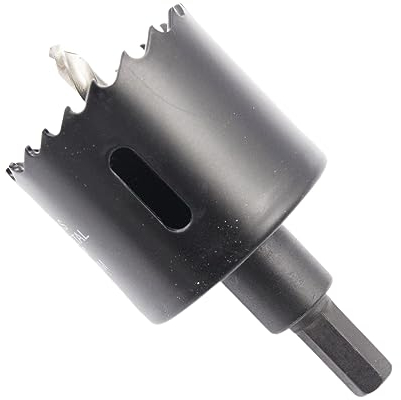 Scie cloche 52mm LAIWEI Tête de scie cloche circulaire HSS, épaisseur 1.8 mm, profondeur de coupe jusqu'à 38mm, convient pour le bois, le plastique, les plaques de plâtre et tube rond