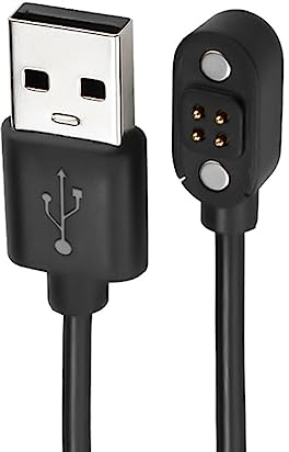 Haourlife Magnetisches Ersatz-Ladekabel für Knochenleitungs-Kopfhörer, USB-Ladekabel für 4-polige Knochenleitungs-Kopfhörer, Smartbands und Smartwatches (2,54 mm Abstand: 2,54 mm), 2 Stück