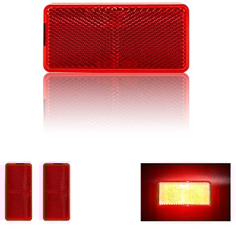 Reflector 94X44mm Self Adhesive rectangle Safety Waterproof Stick on for driveway mailbox trailer