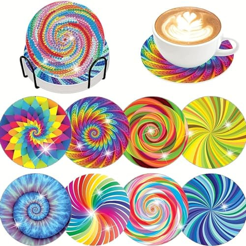 Diamond Painting Diamant Dessous De Verre Animaux Peinture Paysage Kit Complet Adulte Tableau Perle en Perles à Coller Broderie Puzzle Tableau Decoration Murale Posters Et Arts Décoratifs Cadeau