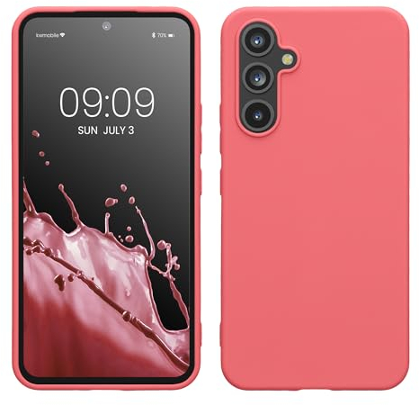 kwmobile Housse Compatible avec Samsung Galaxy A54 5G Coque - Housse de téléphone Protection Souple en Silicone - Corail Fluo