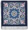 N_FROMM Fashion Accessoires Damen Schal Schultertuch Umschlagtuch Fransentuch Erwachen Stola Damen Wolle 89x89 cm (Blau)