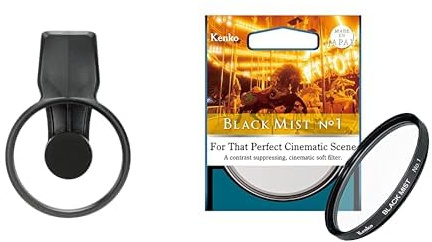 EXAPRO Filter Clip Smartphone-Aufnahmeset mit Kenko Black Mist No.1 φ49mm