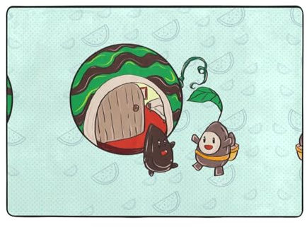 Yyhhaofa Sonnenblumenkerne Wassermelonensamen übergroßer Teppich > 80 x 58 Zoll Teppich weich im Griff mit feinem Nickerchen Verschleiß