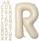 Cream R Letter Balloons,40 Inch Letter R Balloon Beige,Helium Custom Letter Balloon for Birthday Anniversary Party Decorations