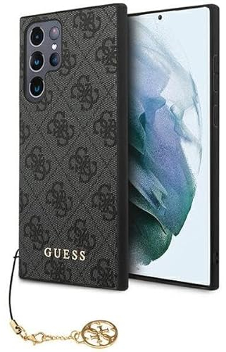 Guess GUHCS24LGF4GGR Hülle für S24 Ultra S928 Schwarz hardcase 4G Charms Collection