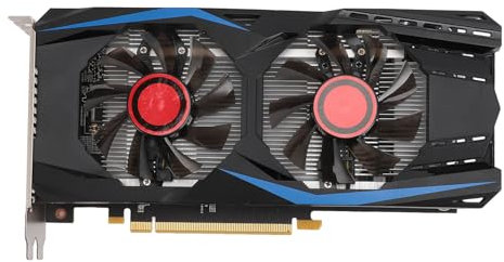 Yanmis GTX 950-Grafikkarte, 128 Bit, 2 GB GDDR5, 1116/1653 MHz, PCI Express 2.0 GPU-Gaming-Grafikkarte, HDMI DVI VGA mit Zwei Lüftern für Büro- und PC-Gaming