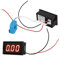 Mini Digital Current Voltage Amp Meter, 50A DC Ammeter Gauge with Hall Effect Sensor Transformer, Connect Wires, Mini Ammeter for Automotive Motor Battery