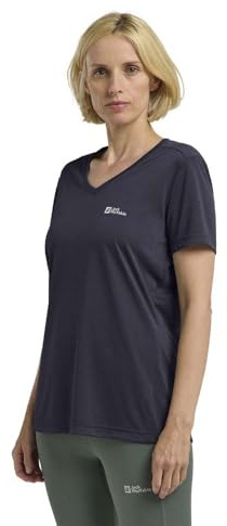 Jack Wolfskin Damen Crosstrail Women T-Shirt, Graphite/Cool Grey, XXL EU