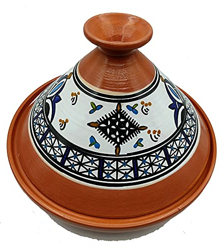 Generico Tajine en Terre Cuite Marocain Tunisien XL 32 cm Multicolore
