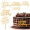 Tyqour 6 Stück Gold Happy Birthday Tortendeko Gold Acryl Happy Birthday Cake Topper Geburtstag Glitter Tortendeko Geburtstag Happy Birthday Kuchen Deko für Mädchen, Kinder, Party Kuchen Desserts
