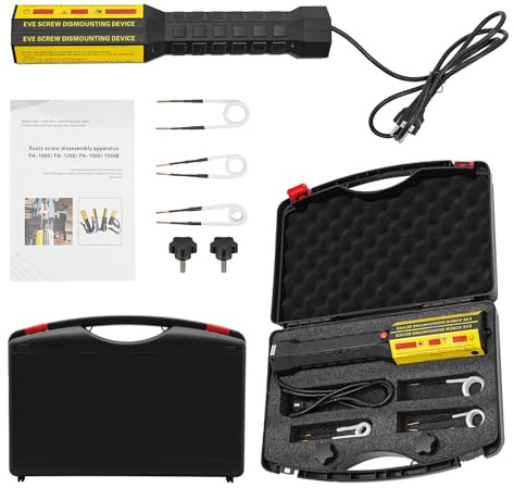Tragbar Magnetische InduktionsheizgeräT Heizer Kfz Flameless Schrauben Werkzeug Magnetischer Induktionsheizer HeizgeräT Flammenloses WäRme Induktionswerkzeug Induktions Heizungs Set 1000W 220V