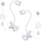 Clip on E27 Lamp Holder 2 Pack Clamp Light Bulb Holder Clip on Lamp with On/Off Switch Plug Flexible Reading Light Stand Clamp Lamp Fixture Clip on Bedside Light Clip on Spotlight Light for Bedroom