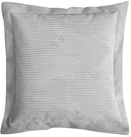 mokebo Sofakissen aus Cord 'Das Wölkchen', gemütliches & anschmiegsames Couchkissen oder Flatterkissen, auch als Dekokissen, Zierkissen oder Rückenkissen in Grau, 70x70x8 (B/H/T in cm)