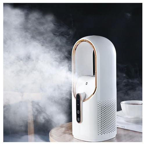 BesBet Ventilatore Silenzioso Senza Pale, USB Ricaricabile, con Umidificatore Ventilatore Senza Pale Silenzioso E Portatile Acoolir Ventilatore A Torre, per Casa, Ufficio, Viaggi