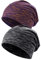 Kiiwah 2 Stück Beanie Mütze für Herren und Damen Streifen Slouch Unisex Stricken Beanie für den Frühling, Herbst und Winter