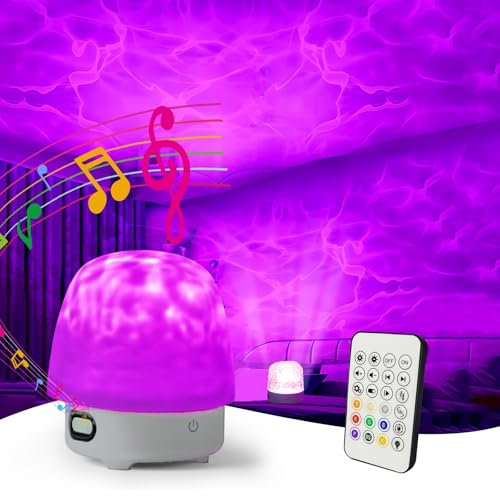 Northern Lights Ozeanwellen-Projektor Licht mit Bluetooth-Lautsprecher, 16 Farben, Galaxie-Projektor mit Fernbedienung, Sternprojektor, kabellos, für Kinder, Raumdekoration, Schlafzimmer, Party,