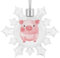 Weihnachts-Hängeornament, schöner Schweine-Druck, Weihnachtsbaumschmuck, Kunststoff und Aluminium, hängende Dekorationen für Winterdekoration