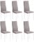 Genérico M1C - Pack 6 Sillas de Comedor Yuri, Respaldo y Asiento tapizado en Tela jarama Color Marengo, Sillas ergonómicas (Patas Color Blanco)