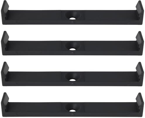 EMSea 4pcs Car Number Plate Holders Clips Push Lock Front or Rear for Car Caravan Trailer 117mmx15mm Suitable for Most Standard UK Acrylic Number Plates Black Plastic