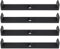 EMSea 4pcs Car Number Plate Holders Clips Push Lock Front or Rear for Car Caravan Trailer 117mmx15mm Suitable for Most Standard UK Acrylic Number Plates Black Plastic